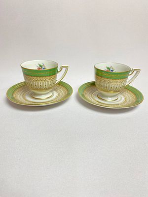 Антикварная кофейная пара первой половины прошлого века производство Германия мануфактура 