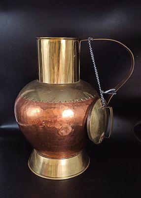 Медный кувшин Бельгия. Роскошный огромный винтажный медный кувшин из Бельгии ❣️ 
Высота 46 см 