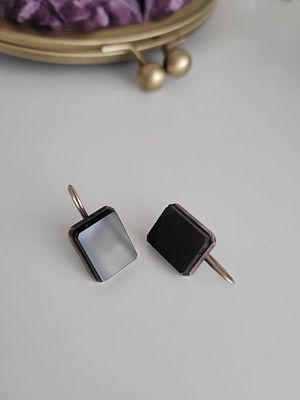 Серьги серебро агат винтаж СССР Ленинград. Винтажные серьги времен СССР ❣️ 
Серебряные серьги с 