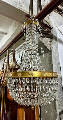 Старинная хрустальная люстра, артель &laquo; Ленинград&raquo;, 1950х годов. Состояние отличное. 12 