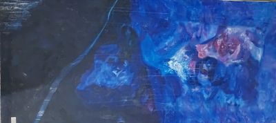 אמן לא מזוהה - ללא כותרת. שמן על בד 78&times;170ס"מ.