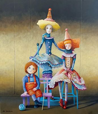 אבי בלאיש - שחקנים ציור ריאליסטי:. שמן על בד 70X80 חתום .אבי בלאיש 
מצייר את הנושא בצורה מדויקת ככל 