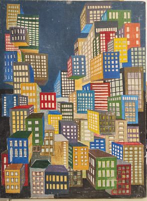 יונה לוטן - נוף. שמן על בד 45X60 חתום