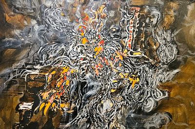 אורי ליפשיץ - שמן על בד, 80x119 ס"מ חתום .היה צייר, פסל ואמן ישראלי, עבודותיו נכללות באוספי מספר 