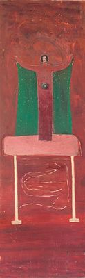 תרצה פרוינד (1967) - דמות. Tirza Freund שמן על בד, 160X50 ס"מ חתום