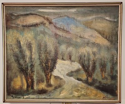 אלברט גולדמן - נוף. שמן על בד 55X45 חתום .