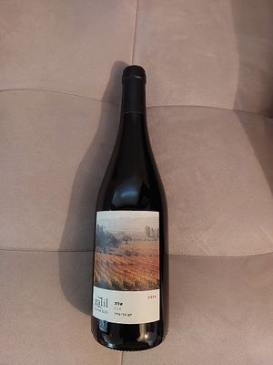 יין אדום - הרי גליל אלה 2014,היין נשמר במקרר בטמפרטורה מבוקרת .מכירת אלכוהול אך ורק לאנשים שמלאו 