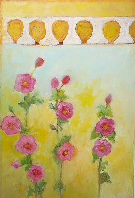 אסנת רייזמן - נוף באביב. שמן על בד 20X30 חתום, רואים את השפעה של המסטר הגדול אורי רייזמן אביה של 