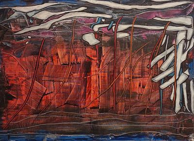 Ofer Cohen - טירוף בצבעים. אקריליק על בד 80X60 חתום .הציורים של. Ofer Cohen. מאופיינים בקווי צבע 