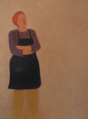 אסנת רייזמן בן שלום (1947) - קיבוצניקית. שמן על בד, 100x76 ס"מ.רואים את השפעה של המסטר הגדול אורי 