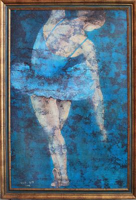 דינה בבאי (1946) - שמן על לוח עץ, 90x60 ס"מ