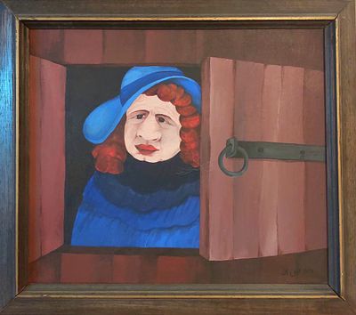 דב פז - דמות . שמן על בד 34X40 חתום .