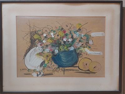 כץ - ללא כותרת. אקוורל על נייר 50X35 חתום .