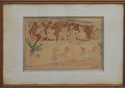 מרסל ינקו נולד ב-24 במאי 1895 בבוקרשט, רומניה, בשם מרצ'ל הרמן ינקו, - מעשני נרגילה . אקוורל על 