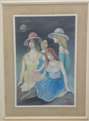 רוזן שמן על בד 40X60 חתום .