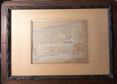 מרסל ינקו נולד ב-24 במאי 1895 בבוקרשט, רומניה, בשם מרצ'ל הרמן ינקו, - חוף ים . אקוורל על נייר 