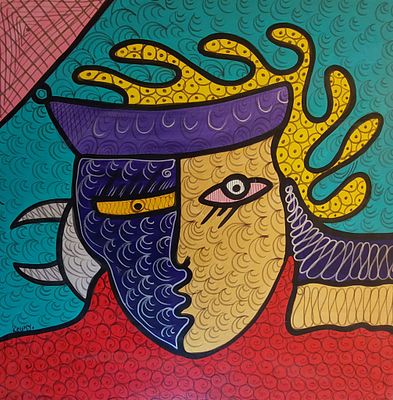 Jean Koumy - שמן על בד 80X80 חתום 2006.