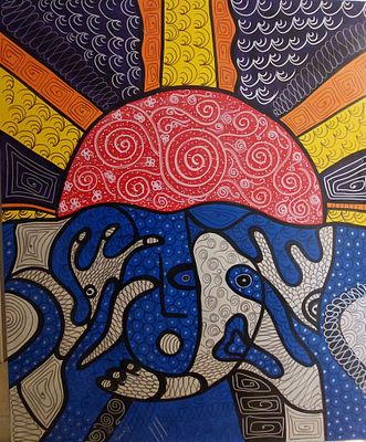 Jean Koumy - שמן על בד 100X120 חתום .