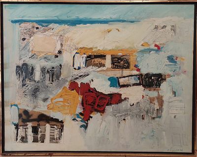 אתי לב - דיוקן עצמי . שמן על בד 100X80 חתום . נדיר ביותר נדיר ביותר . ציור מוקדם של האמנית .