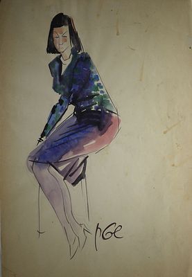 יוסי שטרן - אקוורל על נייר 30X40 חתום