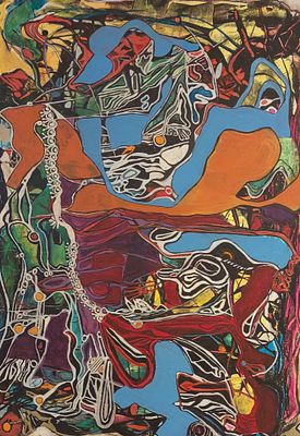 Ofer Cohen - טירוף בצבעים. אקריליק על בד 70X100 חתום .הציורים של. Ofer Cohen. מאופיינים בקווי צבע 