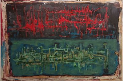 Ofer Cohen - טירוף בצבעים. אקריליק על בד 100X70 חתום .הציורים של. Ofer Cohen. מאופיינים בקווי צבע 