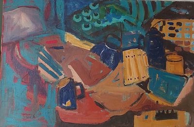 מאירה אוהד דורי - ללא כותרת. שמן על בד 100&times;70 חתום .