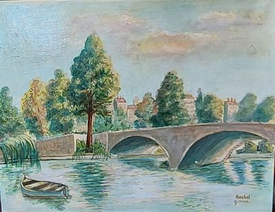 רחל גלבוע - נוף. שמן על בד 35X28 חתום