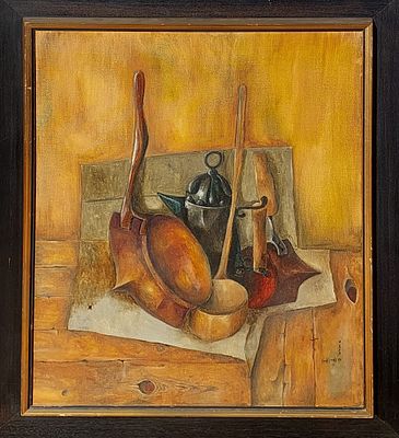 סמי זילכה זמיר - המטבח של סבתא. שמן על בד49X64 חתום.