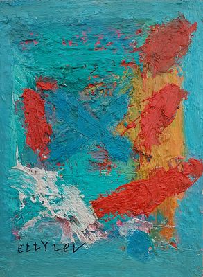 אתי לב - מופשט. שמן על בד 40X30 חתום.