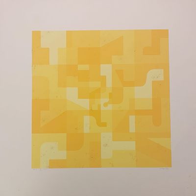 נורמן איבס. - לטוגרפיה מידות היצירה 45.7x45.7 ס"מ חתום . היצירה היא דפוס משי (screenprint).