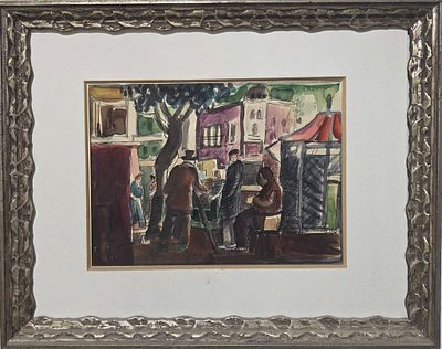 אהרון גלעדי - אקוורל על נייר 33X25 ס"מ חתום .