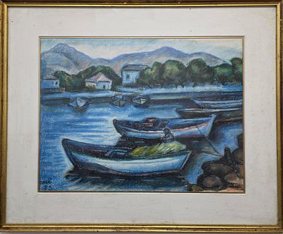 אריה אקשטיין - פנדה על נייר 30X48 ס"מ חתום .