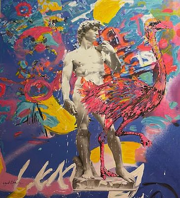 דגנית בלכנר - הדפס טכניקה מעורת על בד119X140 חתום .