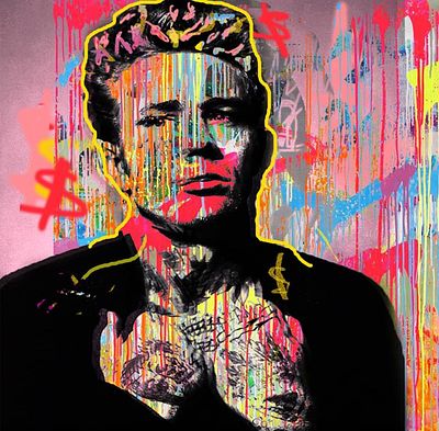 דגנית בלכנר - הדפס טכניקה מעורבת על בד 80&times;80. חתום .