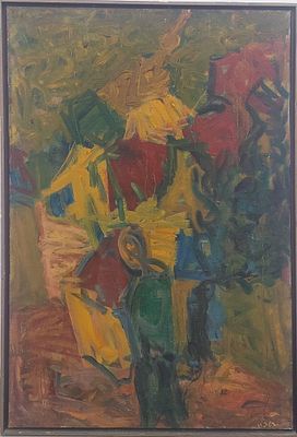 יוסף גטניו - שמן על בד100X65 חתום .