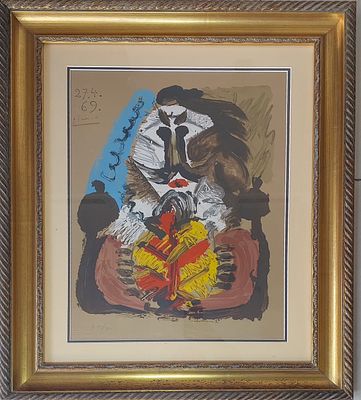 פבלו פיקסו - ליטוגרפיה 45X60 ממוספרת .