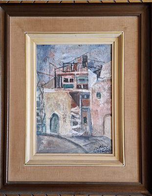 יעקב אייזנשר - שמן על מזונית 25X35 ס"מ חתום .