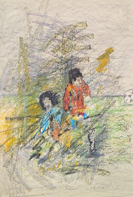 אורי ליפשיץ - שמן ופנדה על קרטון 60X50 חתו .אורי ליפשיץ (7 ביולי 1936 – 28 במאי 2011) היה צייר 