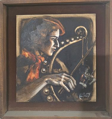 עדית פנאק - שמן על עץ31X34 ס"מ חתום .