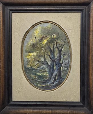 דן מוסקונה - שמן על בד19X30 ס"מ חתום .