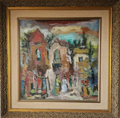 אלברט גולדמן - נווה צדק בתל אביב. שמן על בד 60X70 חתום .אלברט גולדמן (צייר ישראלי): 
תקופת חיים: 