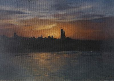 איתמר שחק - שמן על בד 40X30 חתום .