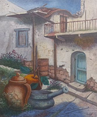 זאב קון - שמן על בד 60X50 חתום.