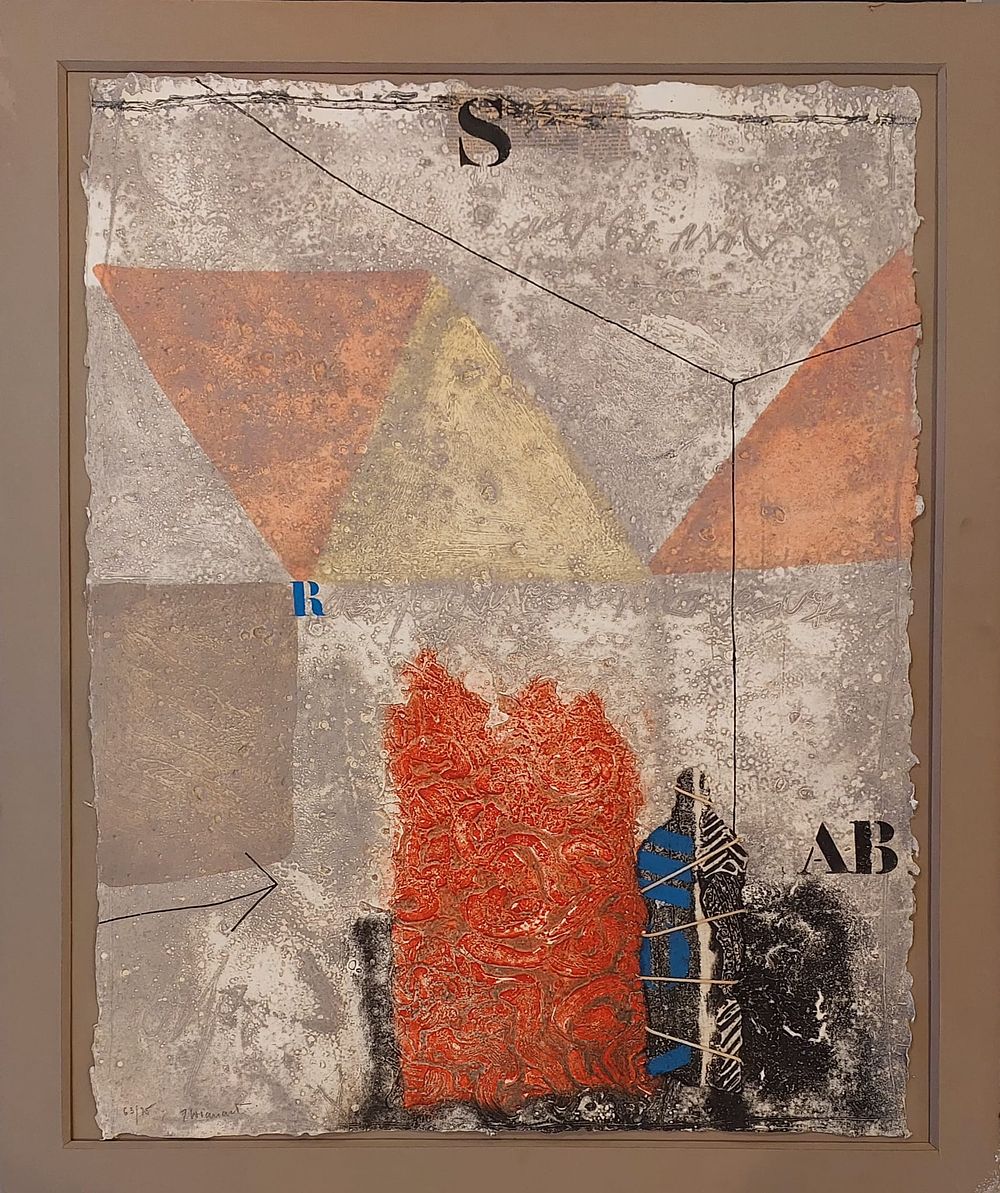 James Coignard (Frankrike, 1925-2008) - ללא כותרת. ליטוגרפיה 76X57ס"מ חתום.