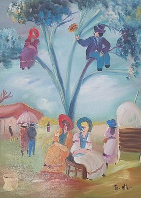 שלמה אלטר - שמן על עץ 30X40 חתום .