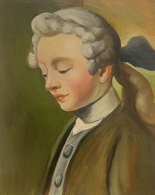 דימה - דמות גביר. שמן על בד 40X50 ס"מ חתום .