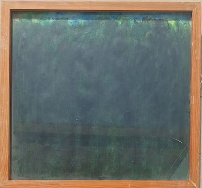 חנה מגד - ללא כותרת. אקוורל על נייר. 40&times;40 ס"מ חתום .