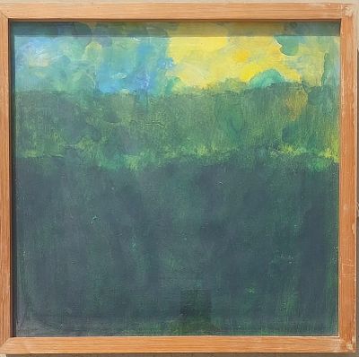 חנה מגד - אקוורל על נייר. 40&times;40 ס"מ חתום .