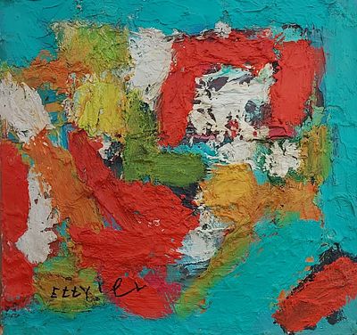אתי לב - מופשט. שמן על בד 36X36 חתום